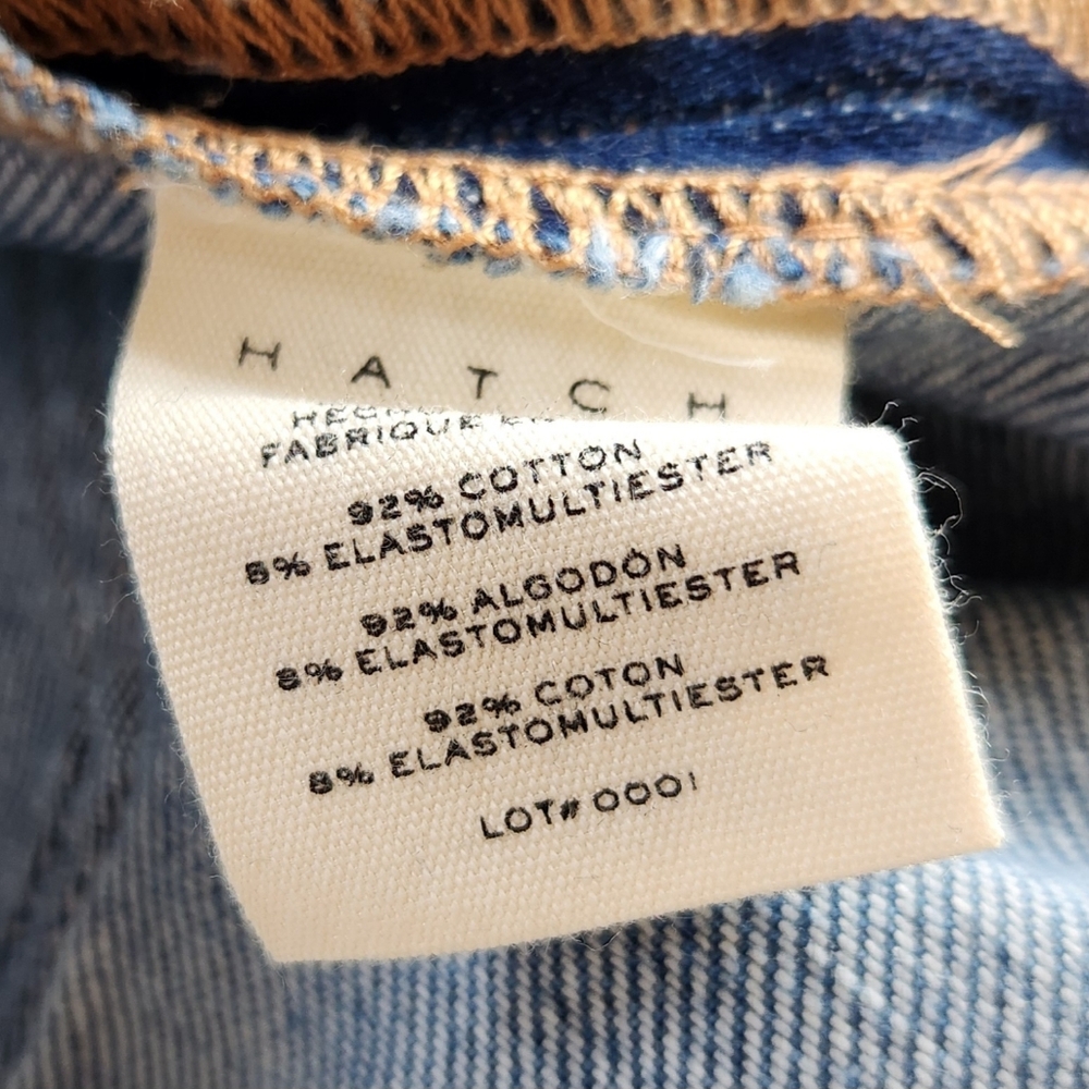 NWT Hatch "The Crop Under Belly Kick Flare" Cropped Jeans Blue Maternity Size 32 - Picture 10 of 14